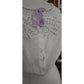 Vintage 1900s Blouse White Antique Edwardian Crochet Lace Cropped Top Button Down