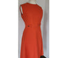 Vintage 60s Orange Dress Mod A Line Skirt / Medium