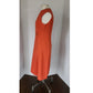 Vintage 60s Orange Dress Mod A Line Skirt / Medium