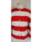 Vintage 1980s Louis Feraud Blazer Red White Stripe