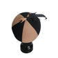 Vintage 60s Mod Bubble Hat Mr John Brown Black Wool felt w/Feather Helmet Style