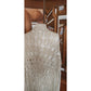 Vintage Cream Crochet Lace Piano Shawl Oversized Macrame Silk Ribbon Wrap Fringed