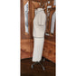 Vintage 80s St. John for Marshall Fields Cream & Black Knit Suit Skirt Jacket