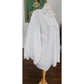 Antique Edwardian Poet's Blouse White Cotton Tunic Shirt w/ Embroidered Crochet Lace Sash Tie