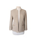 Vintage 70s Bally Blazer Beige Wool Band Collar Jacket Medium