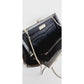 Vintage 80s Judith Leiber Bag Black Lizard w/Enamel Art Deco Panel