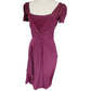 Vintage Y2K Zac Posen Dress Plum Purple Beetroot Midi NWT Asymmetrical Skirt SATC