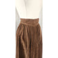 Vintage 70s Midi Skirt in Brown Suede Pia Rucci Large