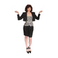 Vintage 1980s AJ Bari Strapless Dress Bolero Jacket Suit Set Zebra Print Black White Silk / M
