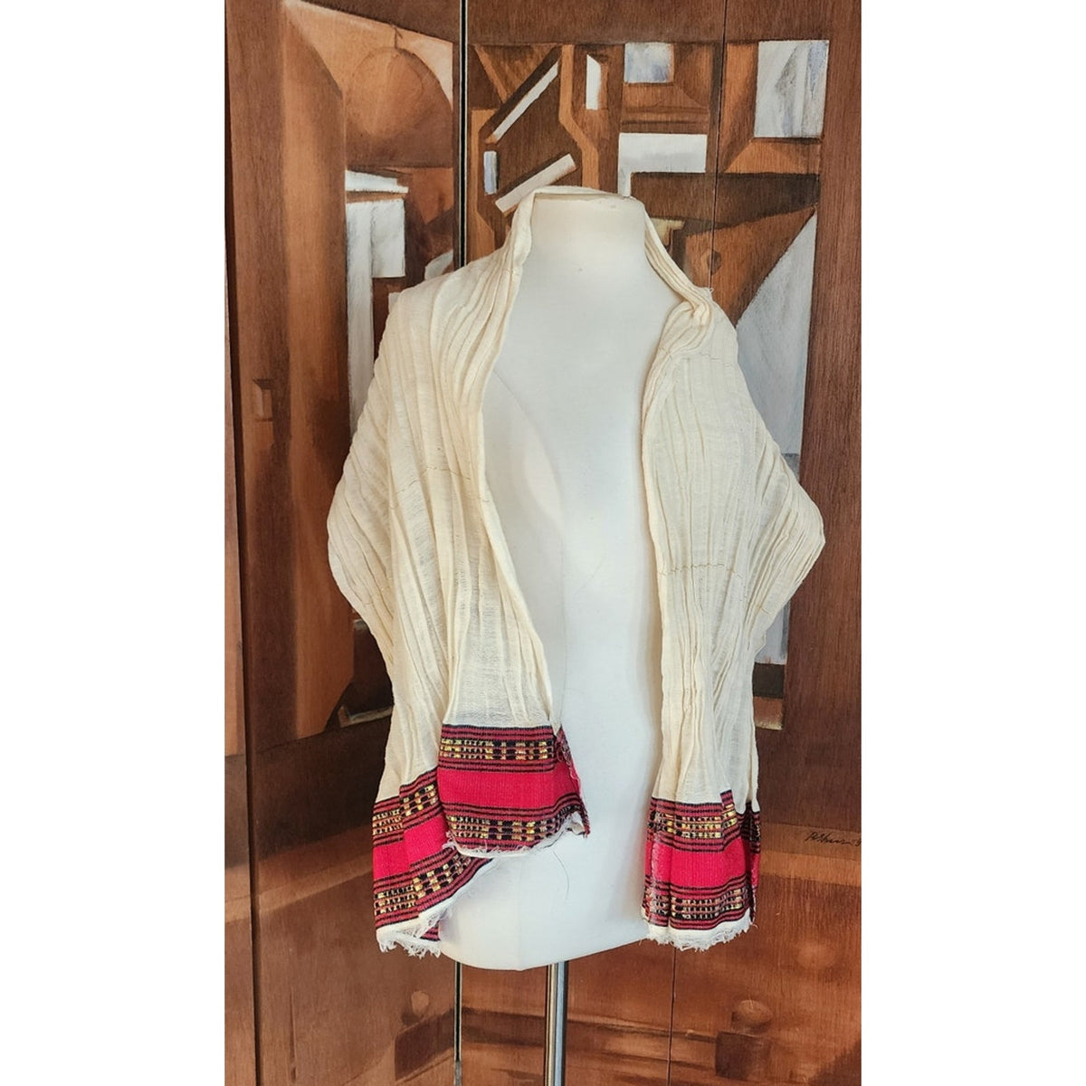 Vintage Handmade Ethiopian Traditional Costume Coptic Eritrean Habesha Dress Scarf Folk Ethnic