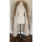 Vintage 1980s Silver Fur White Gray Fox Coyote Coat Rosenthal Chicago