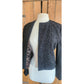 Vintage 90s Genny Blazer Black Jacket Lace Embroidery / S