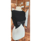 Vintage 60s Black Shell Dressy Top w/Large Satin Bow / Medium