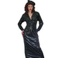 Vintage 1980s Black Sequined Evening Dress Oleg Cassini / M