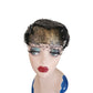 Vintage 50s Bes-Ben Hat Eggshell Style Black Leather Petals