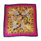 Vintage HERMES Scarf Les Perroquets Cashmere Silk Parrots Birds Orange Yellow Carre Foulard Joachim Metz