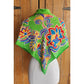 Vintage YSL Scarf Silkprint Square Floral Paisley Green Yves Saint Laurent 70s 80s