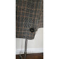 Vintage 2000s Armani Collezioni Blazer Wool Plaid Jacket Leather Sash Tie