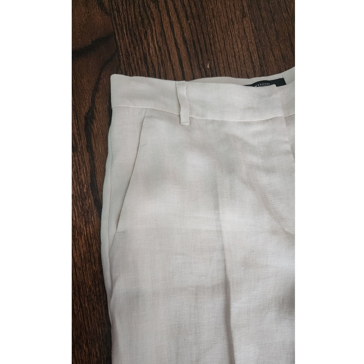 Vintage Y2K Max Mara Weekend Pants Cream Linen US Size 8