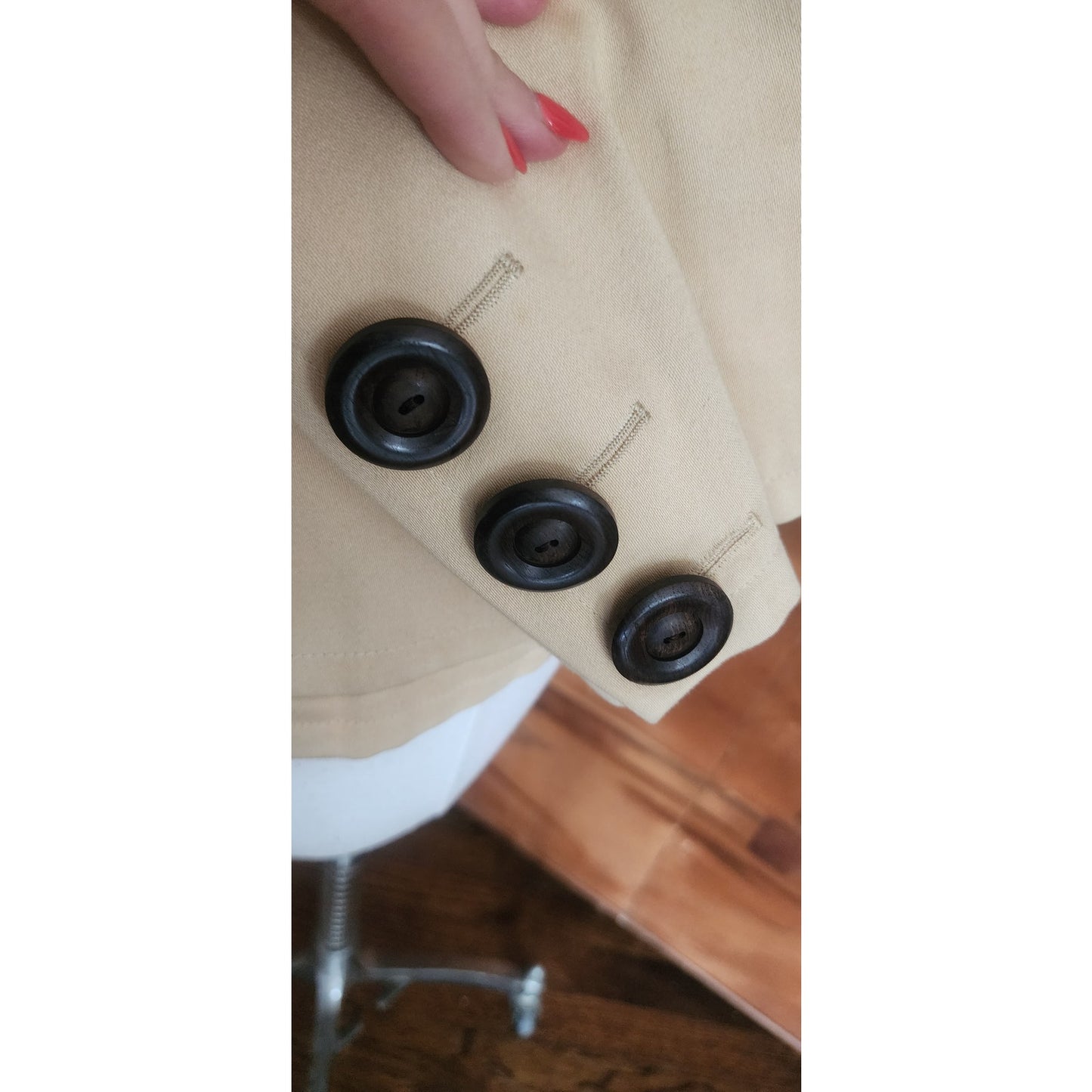 Vintage 80s YVES SAINT LAURENT Beige Blazer Single Button Jacket