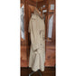 Vintage 80s Lytton's Threadneedle Chicago Mens Beige Trench Rain Coat Belted Wool Collar