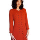 Vintage 90s Chloe Dress Burgundy Red Wool Crepe Button Down Front S