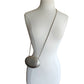 Vintage Neiman Marcus Bag Minaudiere Silver Clamshell Vanity Purse