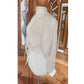 Vintage 90s White Sheer Organza Silk Blouse Tie Front Summer Jacket Victoria March Chicago