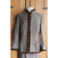 Vintage ESCADA Dress + Jacket Suit Set Alpaca Blend Wool Tweed Striped Mink Fur Trim / L