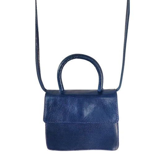 Vintage 90s Navy Blue Mini Purse Cross Shoulder Bag Clueless Bloomingdales