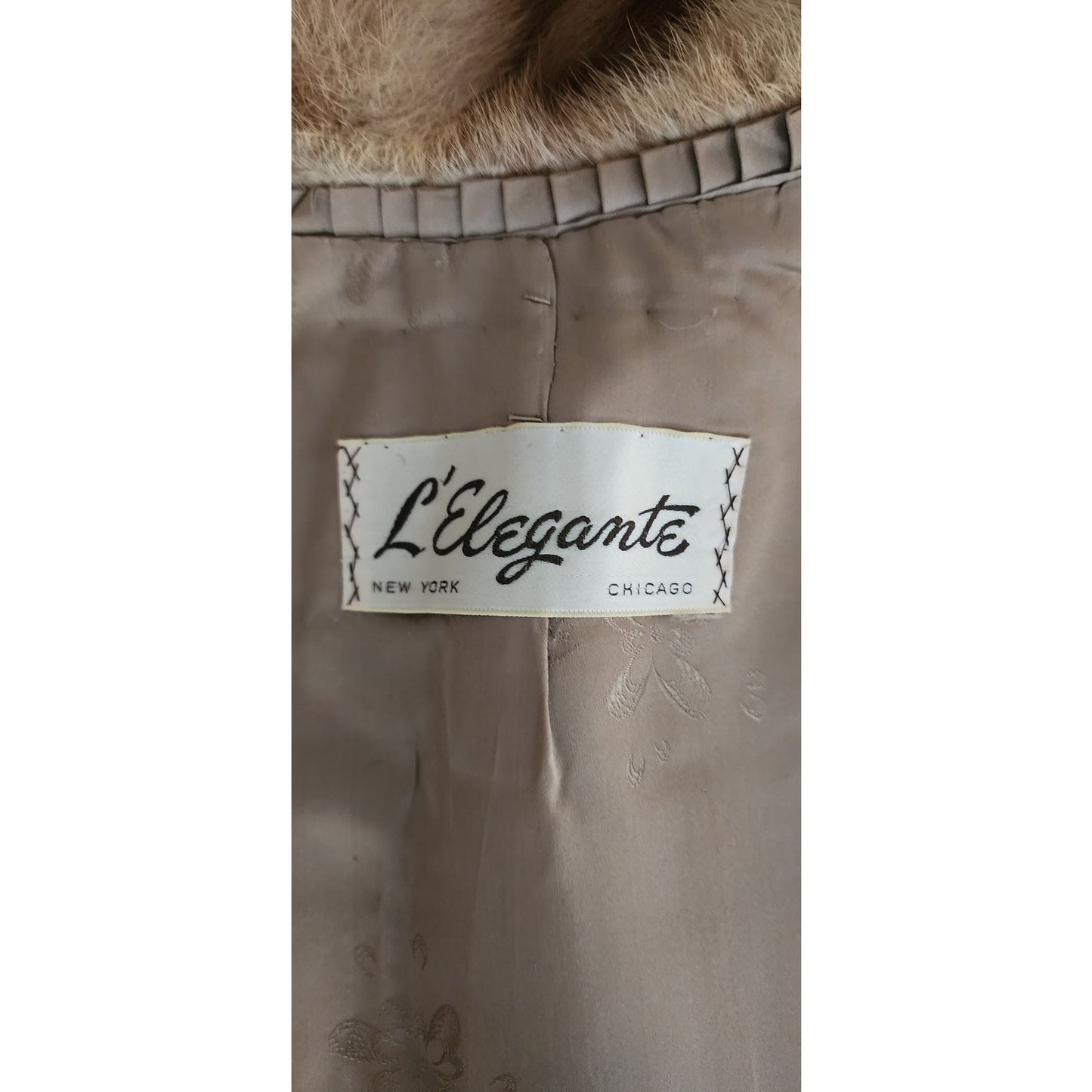 Vintage 1950s Brown Mink Fur Wrap Shrug Stole Evening Jacket