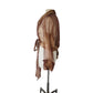 Vintage 90s Sheer Organza Blouse Jacket Copper Brown Sash Tie Belt