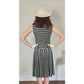 Vintage 1960s Sybil Connolly Skirt Suit Gray Black Striped Wool / Small
