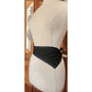 Vintage 1980s Jean Muir Belt Black Fabric Sash Wrap Tie Asymmetrical