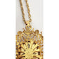 Vintage 1960s Florenza Necklace Locket Pendant Gold Baroque Style