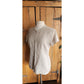 Eileen Fisher Beige Linen Top Short Sleeve Button Down / M