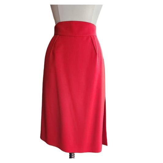 Vintage 90s Thierry Mugler Skirt Red Wool