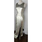 Vintage 90s Silver Evening Dress Metallic Sequins by Scala NWT