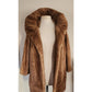 Vintage 50s Mink Fur Coat Caramel Brown Hip Length