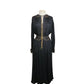 Vintage 1970s Geoffrey Beene Ensemble Maxi Skirt Boho Blouse Evening Set Black Gold