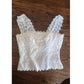 Vintage 50s White Lace Top Sleeveless Shell