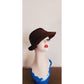 Vintage 30s Brown Fedora Hat Ferle Heller Paris New York