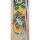 Vintage Mens Neck Tie 60s Barkcloth Yellow Floral Print
