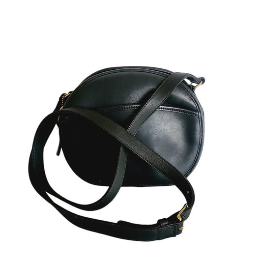 90s COACH Black Leather Shoulder Bag Canteen Mini Chester