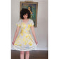 Vintage Y2K Emilio Pucci  Dress Short Sleeved Silkprint  Yellow Gray NWT
