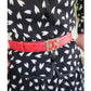 Vintage Escada Belt Red Ostrich Leather Gold E Letter Buckle