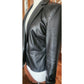 Vintage 1990s Caché Leather Blazer Tailored Lambskin Single Button