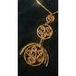 Vintage 1970s Gold Necklace Spiral Disc Cascade Ancient Greek Style