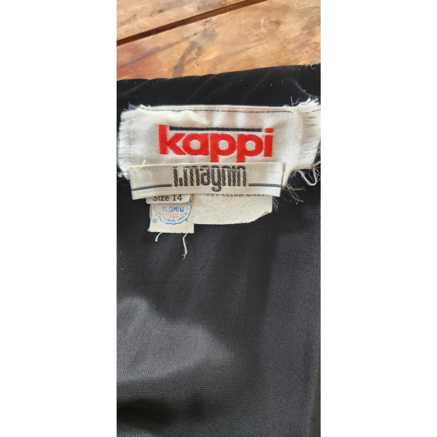 Vintage 80s Black Velvet Party Dress Puffed Sleeves Kappi I Magnin