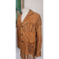 Vintage Berman's Buckskin Leather Mens Jacket Fringed Beige Suede 44